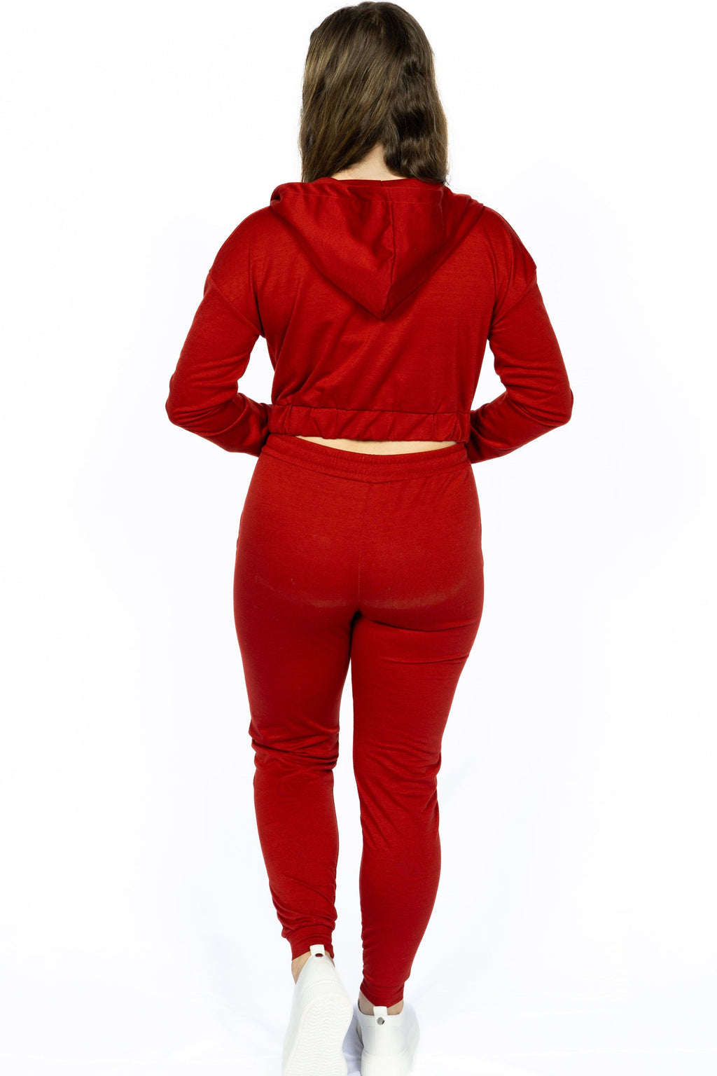 Ensemble Femme 3 Pièces – Cami Court, Veste Zippée & Jogging en French Terry