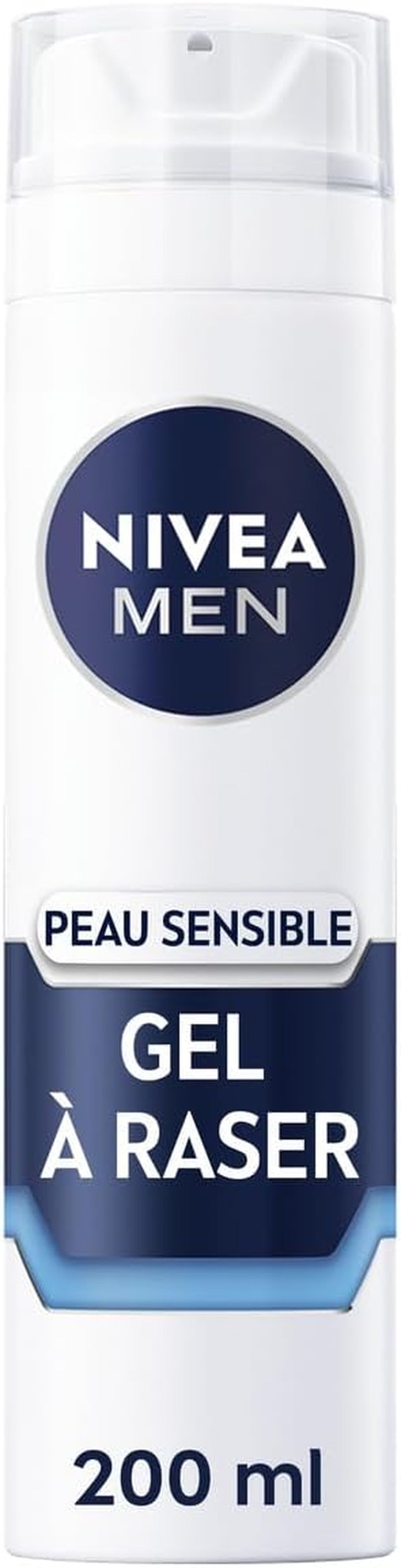 MEN Peau Sensible Gel À Raser (1 X 200 Ml), Crème De Rasage Enrichie En Camomille Et En Hamamélis, Soin Rasage 0% Alcool Pour Homme À La Peau Sensible