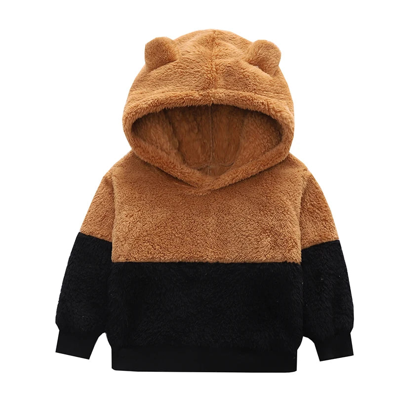Veste Polaire Enfant à Capuche avec Oreilles - Manteau Chaud Coloré