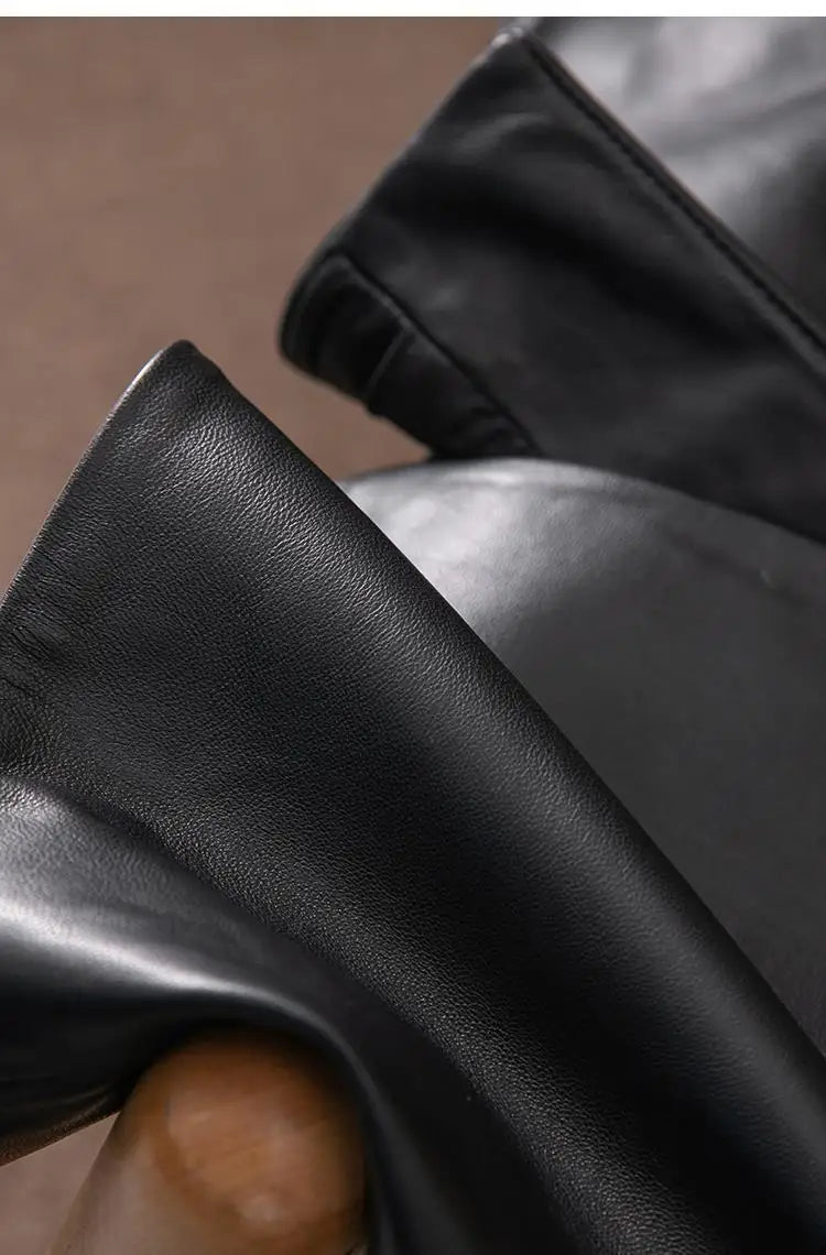 Veste Cuir Femme Courte - Blouson Simili Cuir Printemps Automne