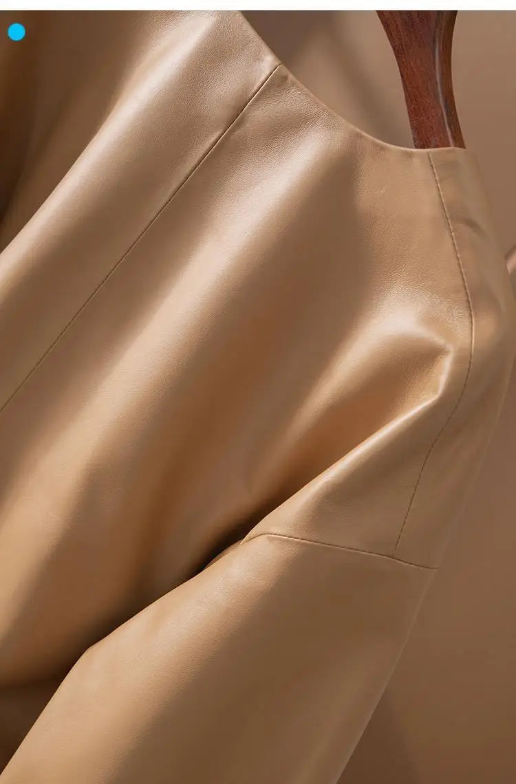 Veste Cuir Femme Courte - Blouson Simili Cuir Printemps Automne