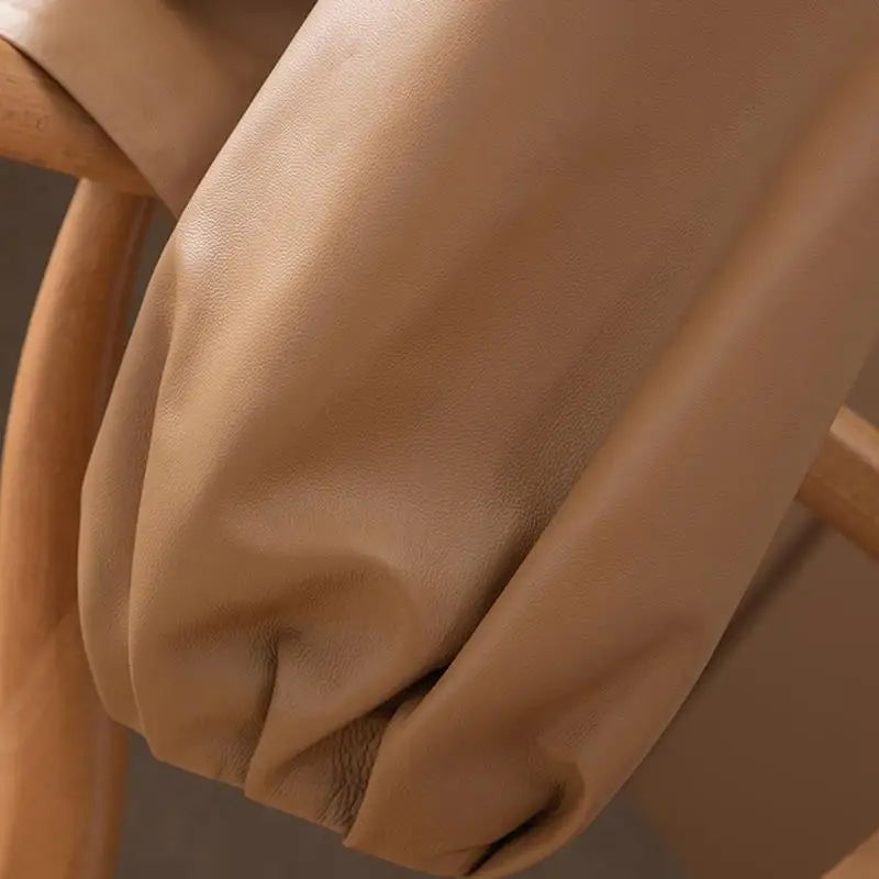 Veste Cuir Femme Courte - Blouson Simili Cuir Printemps Automne