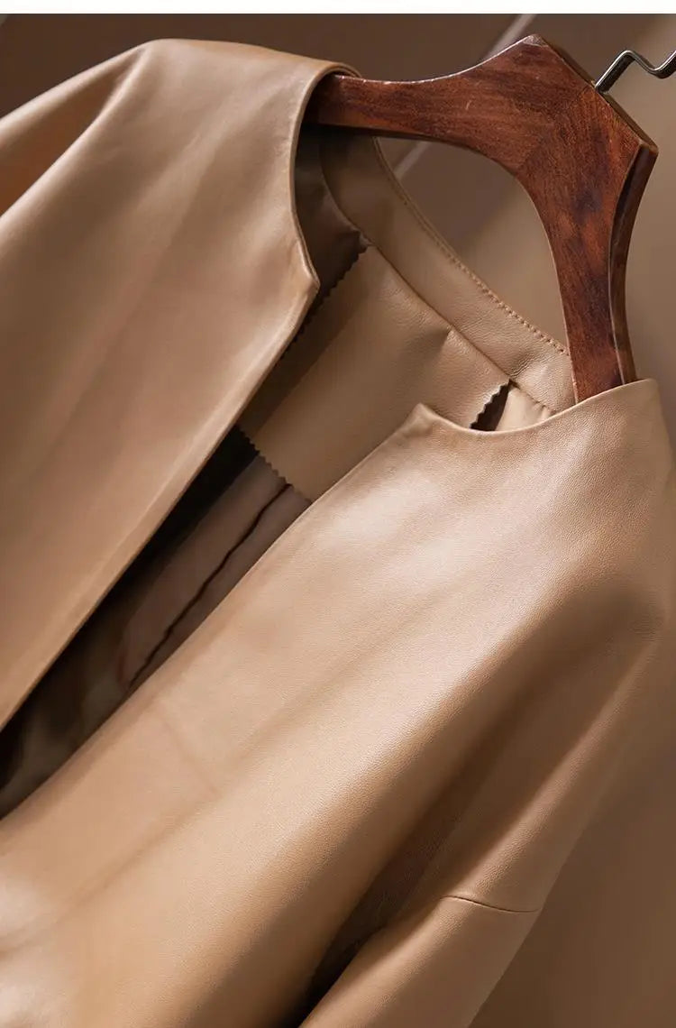 Veste Cuir Femme Courte - Blouson Simili Cuir Printemps Automne