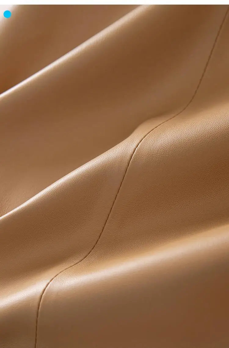 Veste Cuir Femme Courte - Blouson Simili Cuir Printemps Automne