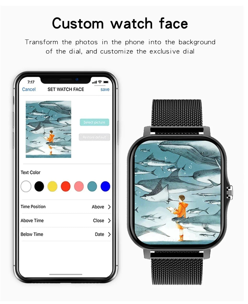 Montre Connectée 2025 Écran 1.83" - Appels Bluetooth Suivi Sport