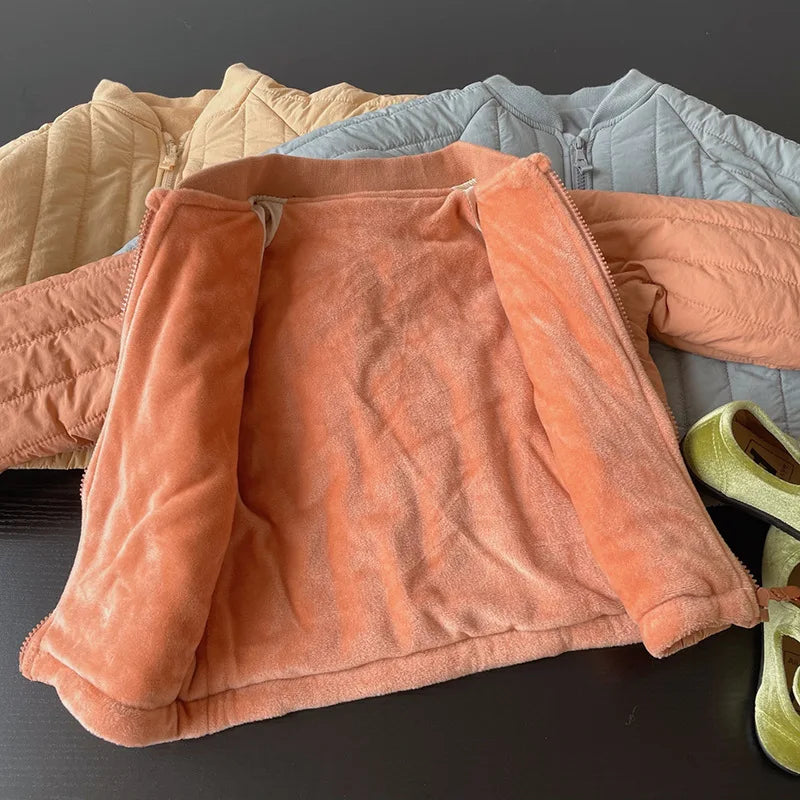 Veste Enfant Fille 1-6 Ans - Manteau Chaud Matelassé Automne Hiver