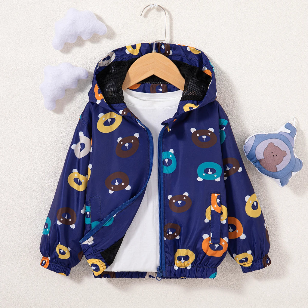 Veste Enfant Dinosaure - Manteau Sport à Capuche Automne