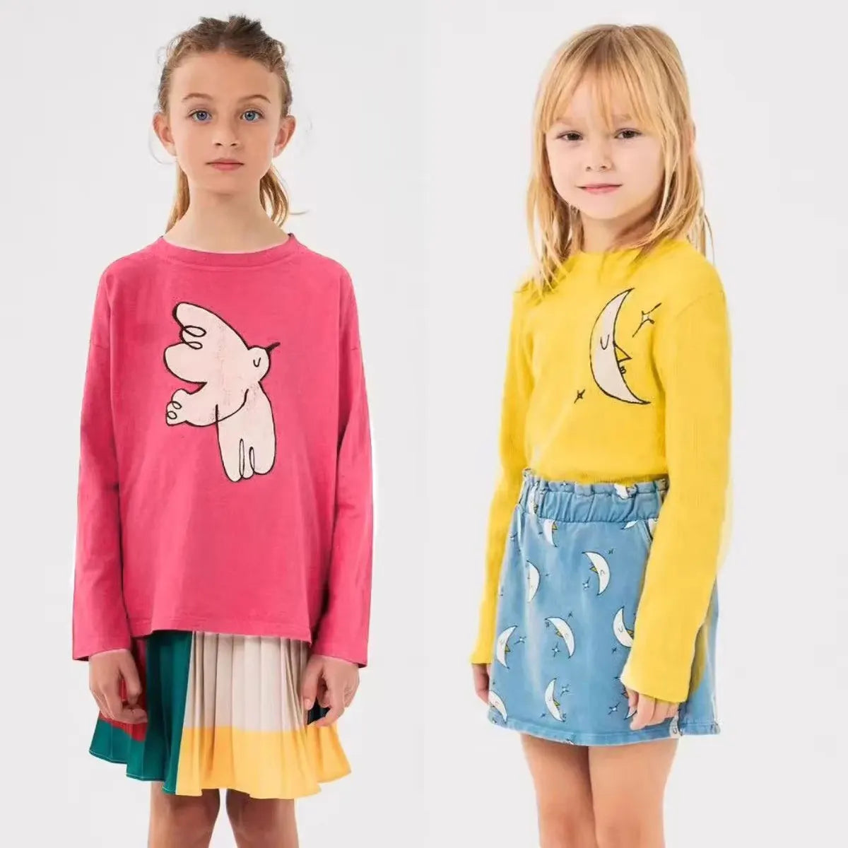 2025 T-shirt Enfant Manches Longues – Coloré & Confortable (2-8 ans)