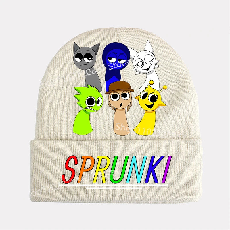 Bonnet Sprunki Enfant - Chapeau Tricoté Tendance Hiver Chaud