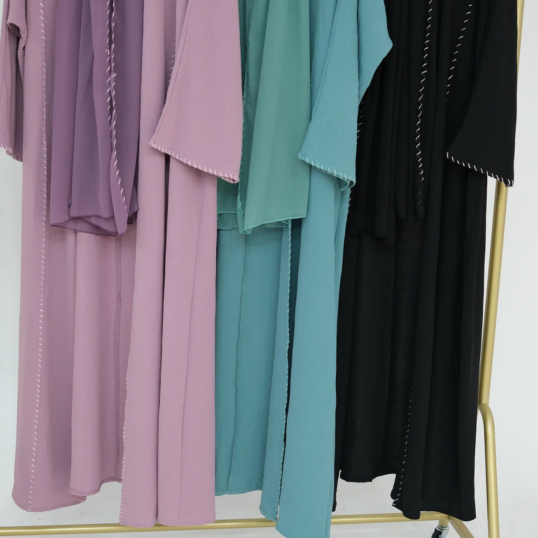 Abaya Femme Musulmane 2 Pièces avec Hijab - Robe Longue Élégante + Cardigan pour Ramadan, Eid et Occasions Spéciales