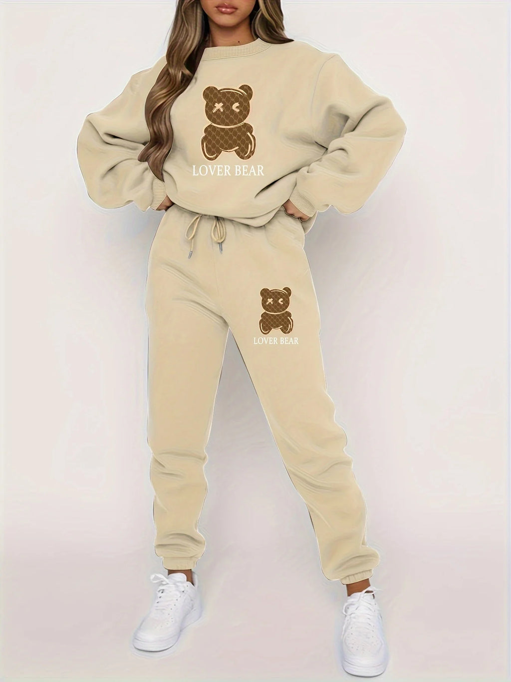 Ensemble pull noir automne hiver coupe ample pour femme