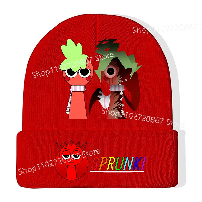 Bonnet Sprunki Enfant - Chapeau Tricoté Tendance Hiver Chaud