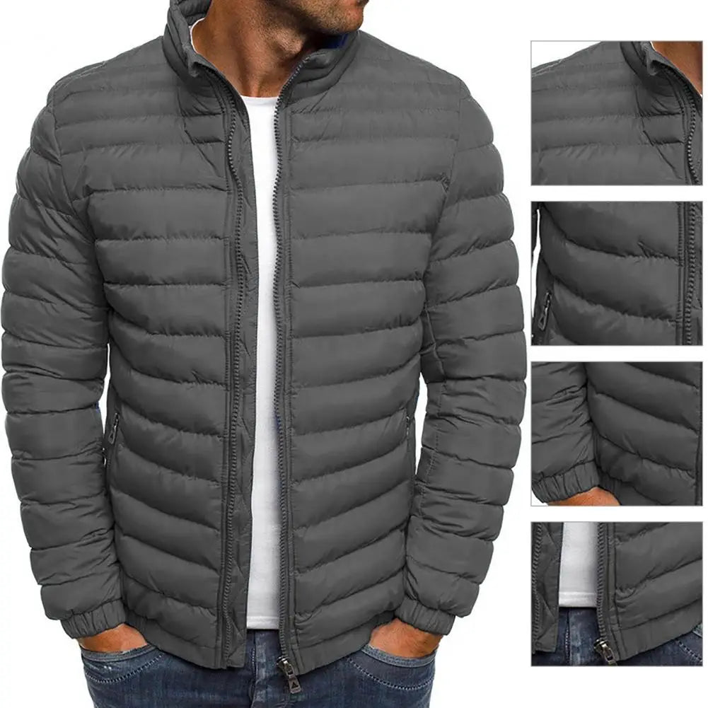 Veste Matelassée Homme Élégante - Blouson Casual Col Montant