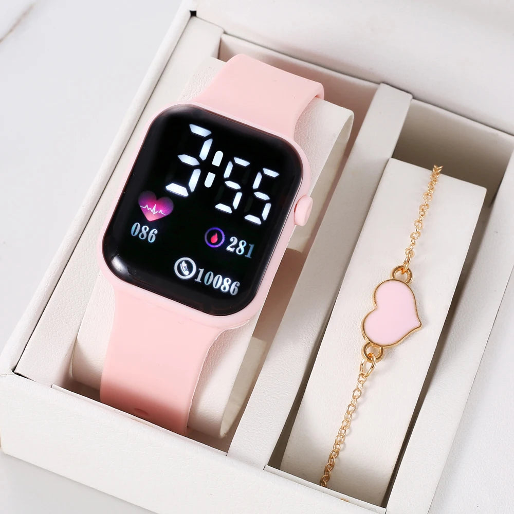 Montre LED Électronique Carrée - Design Mode Étanche Extérieur