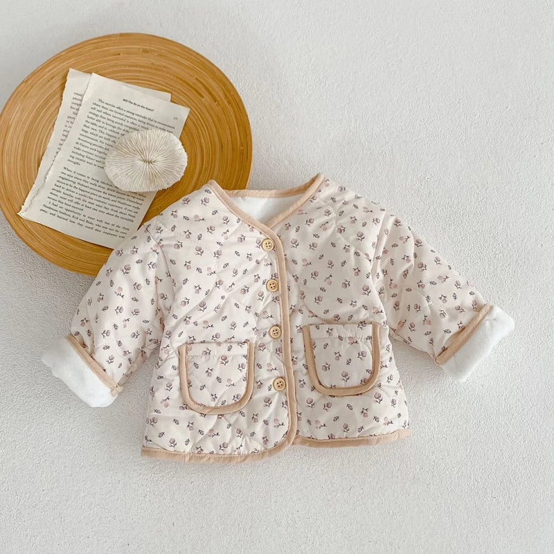 Cardigan Bébé Fille – Épais & Confortable | 0-3 ans | Automne & Hiver