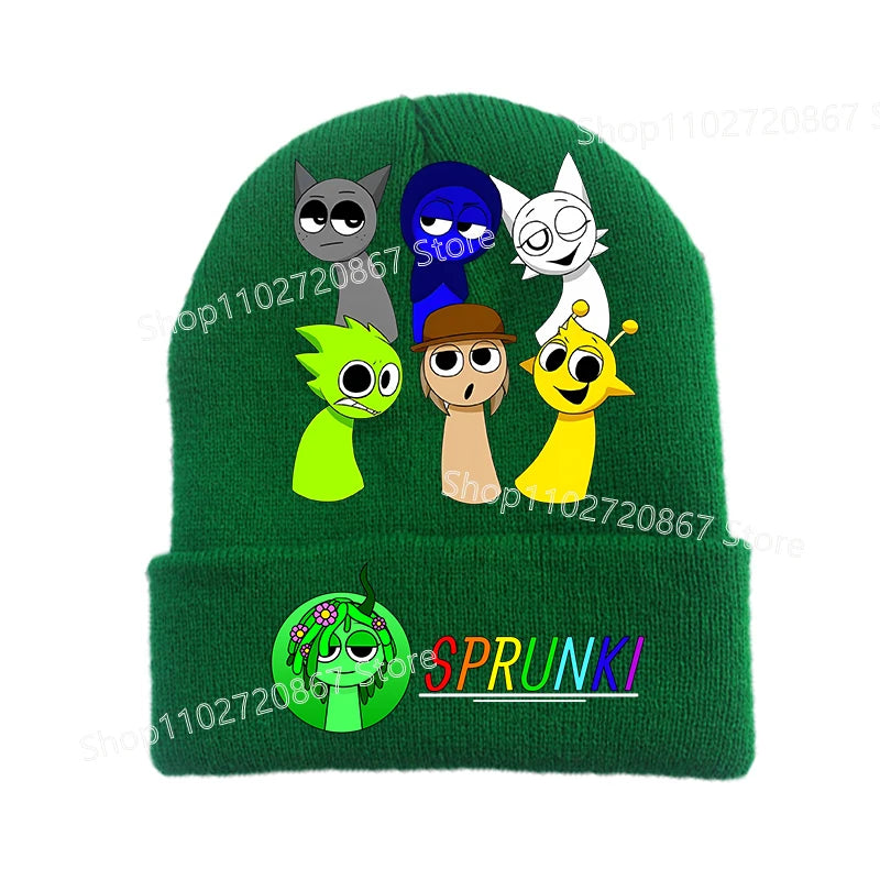 Bonnet Sprunki Enfant - Chapeau Tricoté Tendance Hiver Chaud