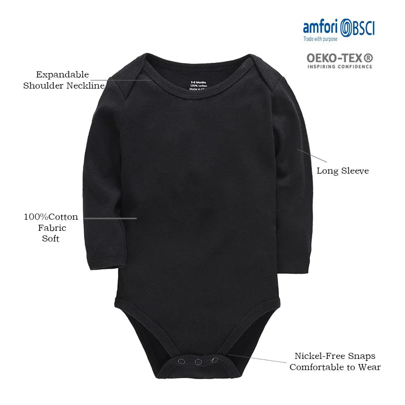 Ensemble Bébé 3 Pièces 100% Coton – Body + Pantalon + Bonnet (0-12 mois)