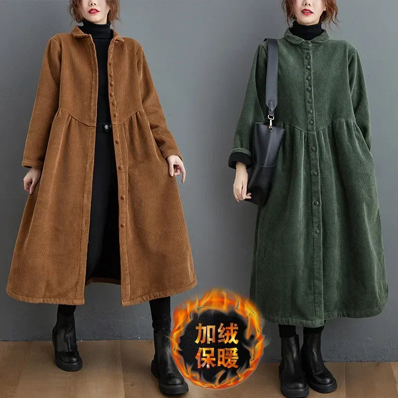 Manteau Long DAILOU 2025 – Trench Vintage en Velours Côtelé Doublé Polaire
	•	Manteau Hiver Femme DAILOU – Long Trench Chaud en Velours Côtelé
	•	Manteau Long Femme DAILOU – Style Vintage, Velours Côtelé & Doublure Chaude