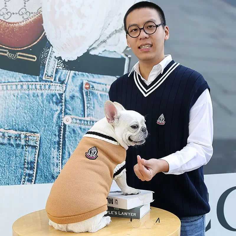 Pull pour chien chaud Vêtements d’hiver Col roulé Tricoté Chat Chiot Vêtements Costume pour petits chiens Chihuahua Tenue Pulls Gilet