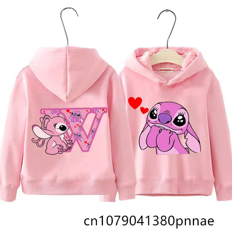 Sweat à Capuche Enfant Lilo et Stitch - Hoodie Mode Automne Hiver