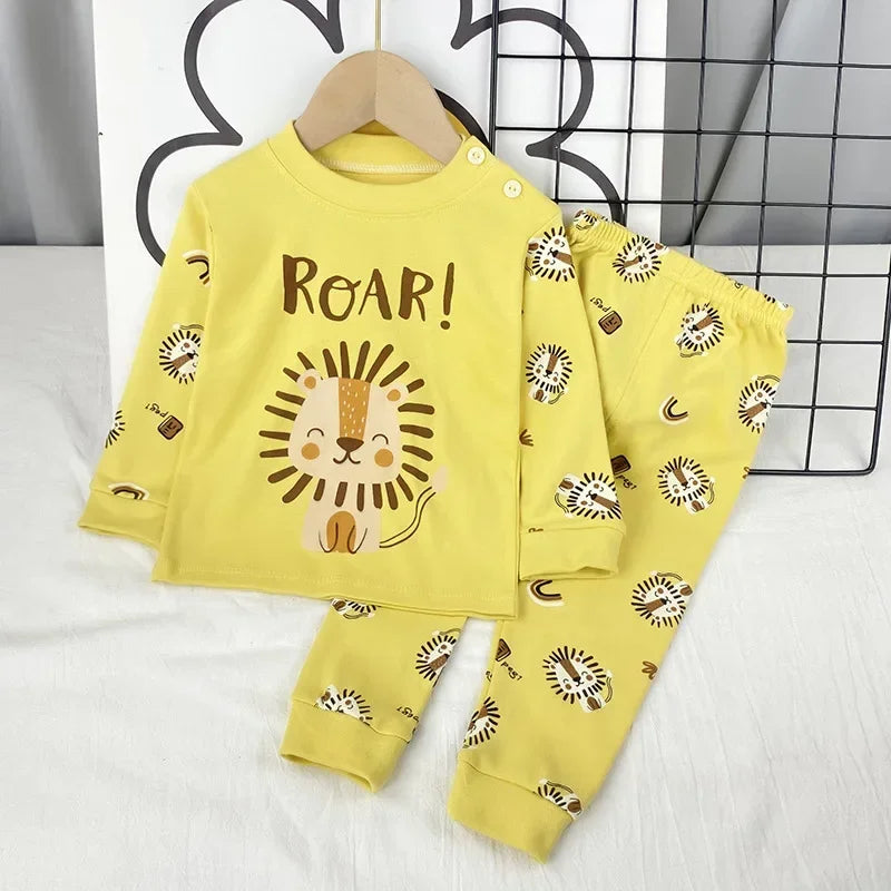 Pyjama Enfant Garçon Fille - Ensemble 2 Pièces Cartoon Manches Longues