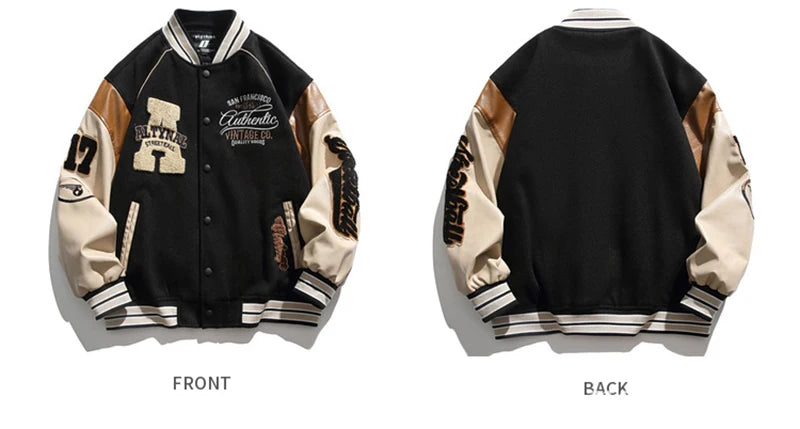 Veste Baseball Homme 2024 - Blouson Broderie Style Universitaire