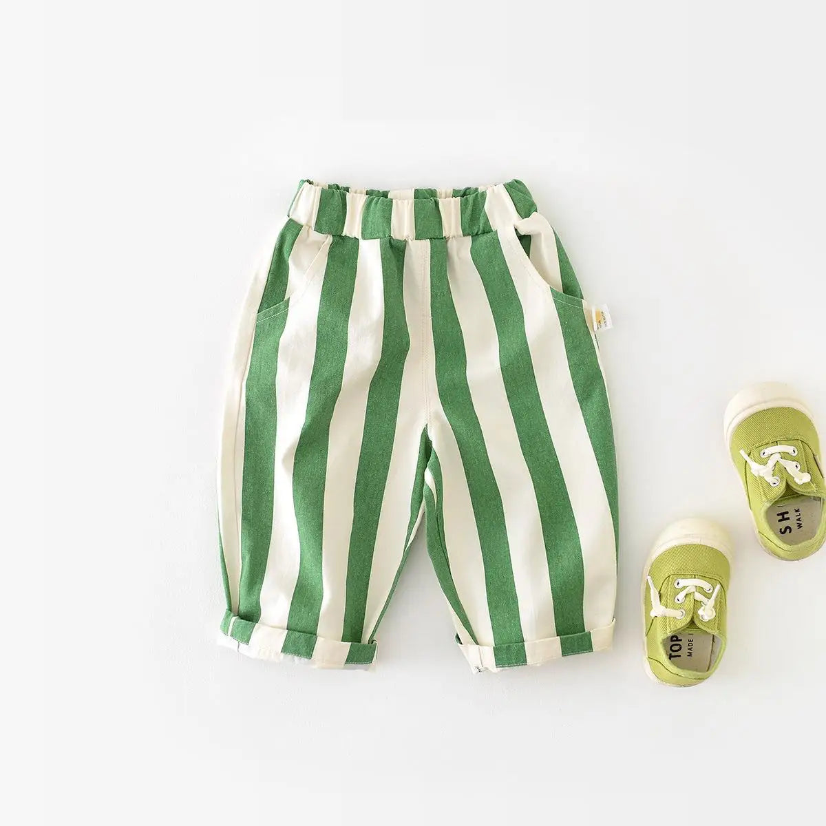 Ensemble Bébé 2 Pièces – Pantalon Rayé + Sweat Coton (1-3 ans)