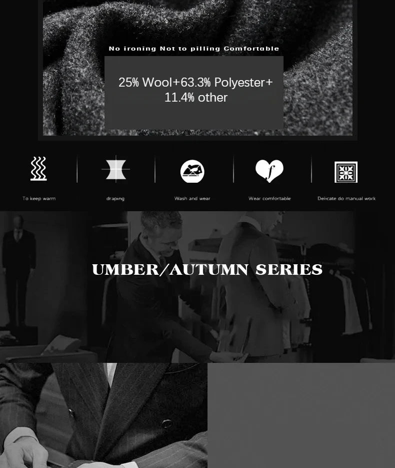 Manteau Homme Hiver BROWON - Style Chinois Col Montant Laine 2025