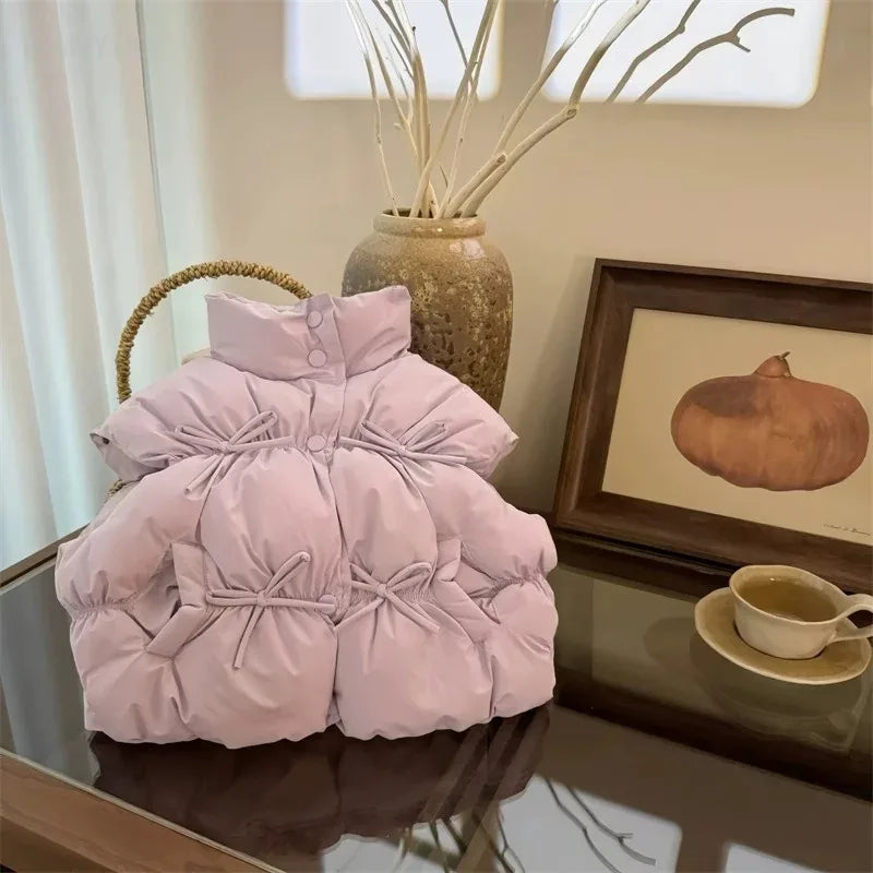 Gilet Sans Manches Bébé Fille 2-7 ans - Chaud et Confortable Hiver