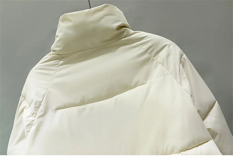 Manteau d'Hiver Femme Matelassé 2025 - Parka Courte Col Montant Chaud