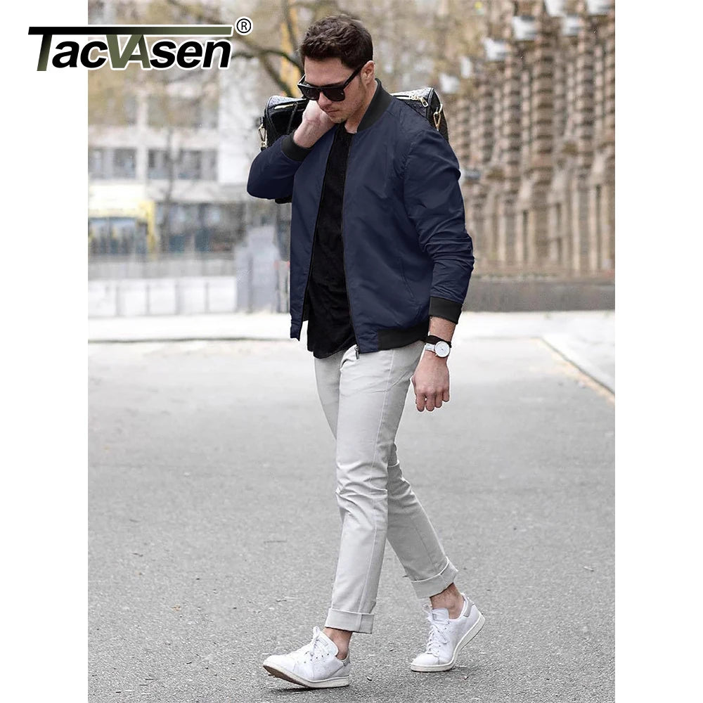 Veste Homme Bomber Légère - Coupe-Vent Imperméable Sport Outdoor