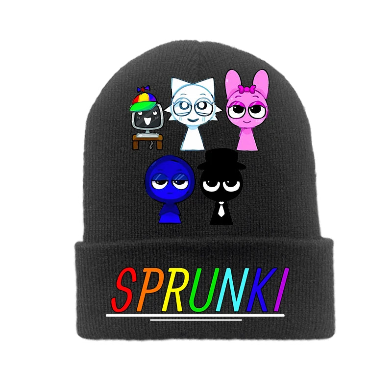 Bonnet Sprunki Enfant - Chapeau Tricoté Tendance Hiver Chaud