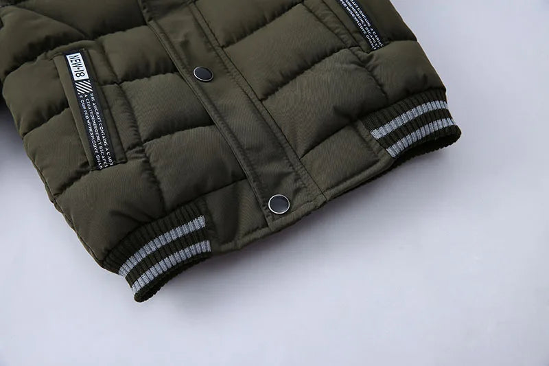 Veste Enfant Col Fourrure - Manteau Hiver Chaud à Capuche 2-6 Ans