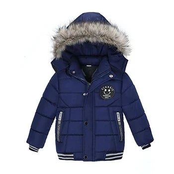 Veste Enfant Col Fourrure - Manteau Hiver Chaud à Capuche 2-6 Ans