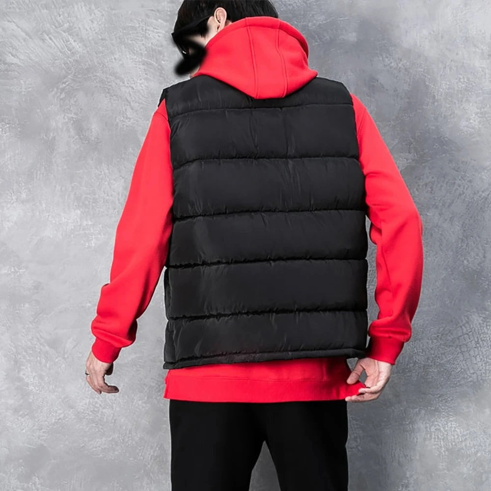 Gilet Homme Sans Manches Hiver - Veste Matelassée Imperméable Col Montant