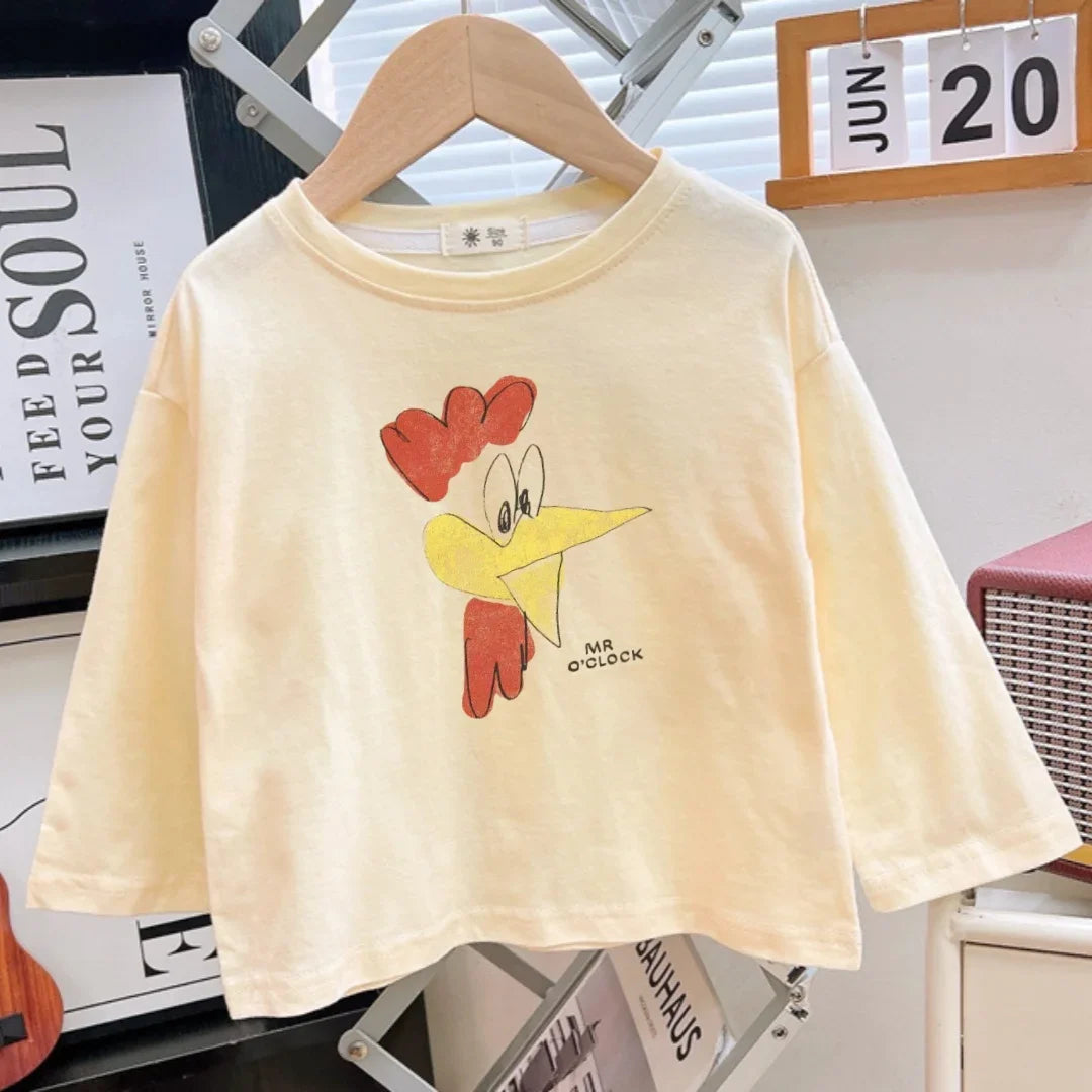 2025 T-shirt Enfant Manches Longues – Coloré & Confortable (2-8 ans)