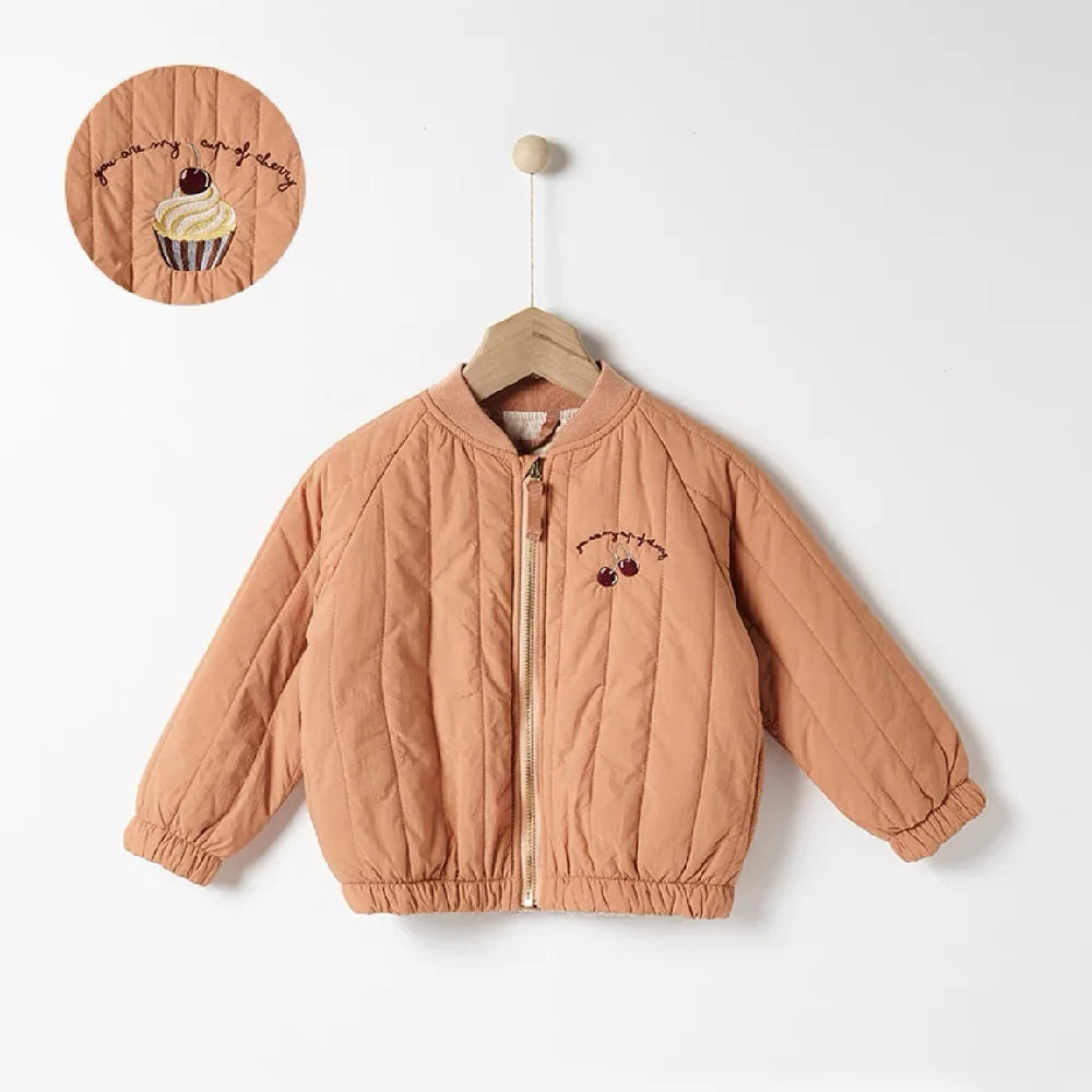 Veste Enfant Fille 1-6 Ans - Manteau Chaud Matelassé Automne Hiver