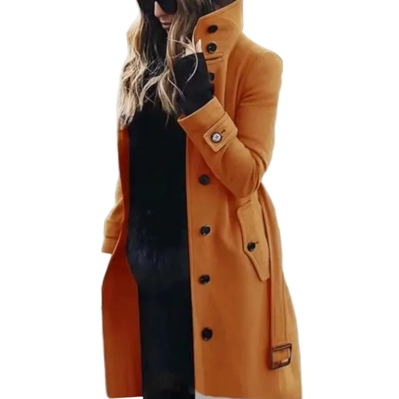 Manteau Chaud pour Femme - Veste Automne Hiver Col Rabattu