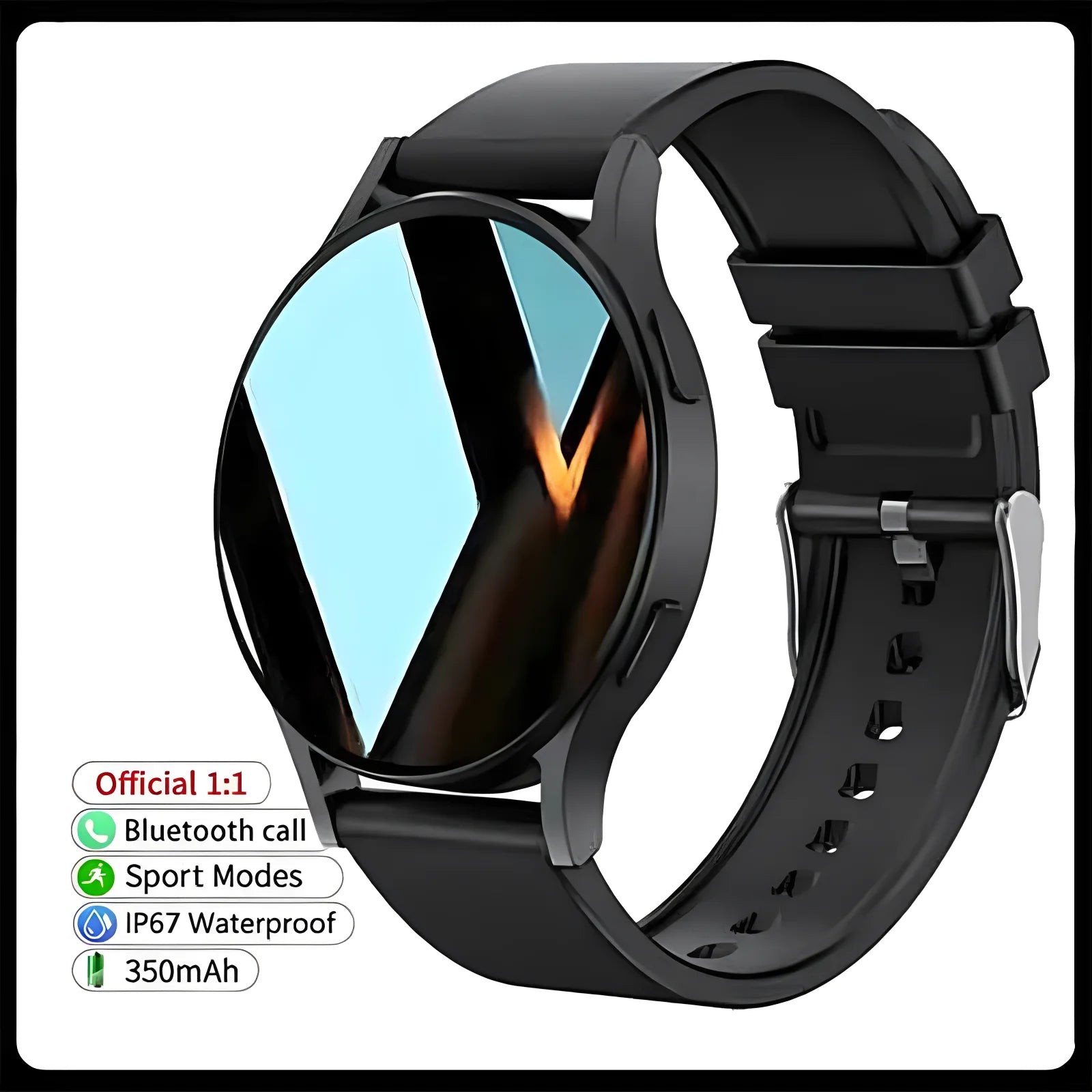 Montre Connectée Pro 1.39 Pouces - Appel Bluetooth, Cadrans Personnalisés, Musique, 6 Moniteurs Santé