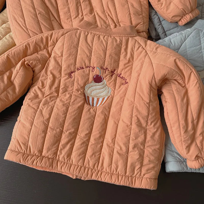 Veste Enfant Fille 1-6 Ans - Manteau Chaud Matelassé Automne Hiver