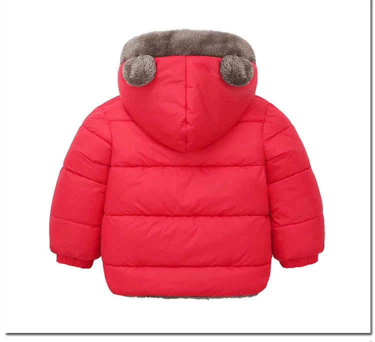 Veste Enfant Épaisse à Capuche - Manteau Chaud Garçon Fille 2-6 Ans