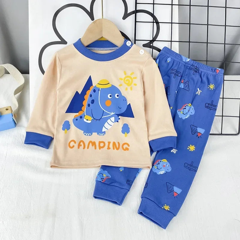 Pyjama Enfant Garçon Fille - Ensemble 2 Pièces Cartoon Manches Longues
