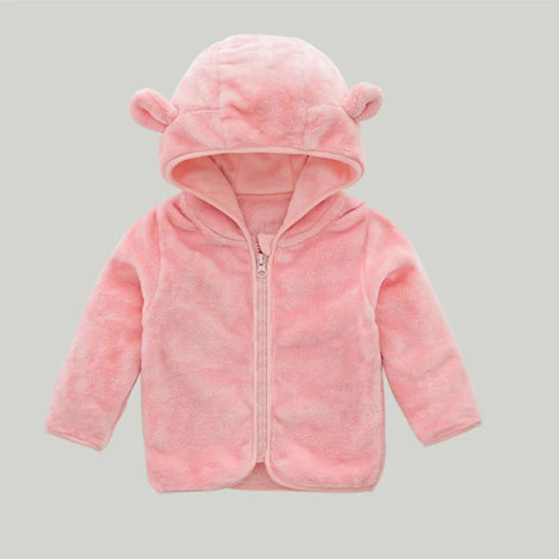 Manteau Bébé Fille à Capuche - Veste Automne Couleur Unie 9 Mois-4 Ans