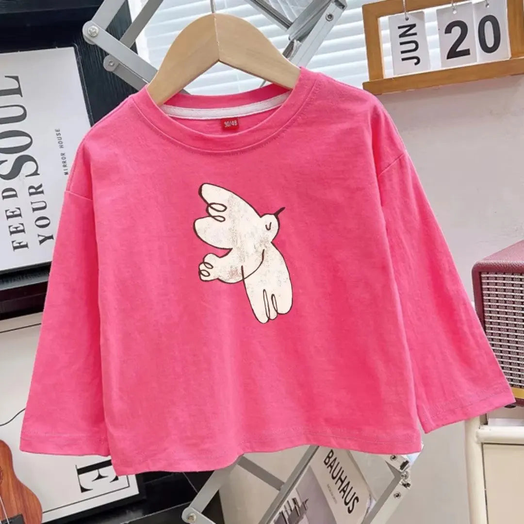 2025 T-shirt Enfant Manches Longues – Coloré & Confortable (2-8 ans)
