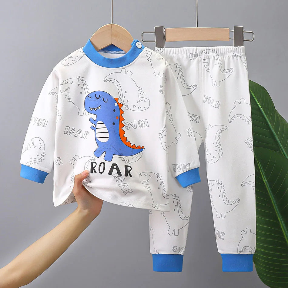 Pyjama Coton Enfant Unisexe - Ensemble Chaud Motifs Cartoon