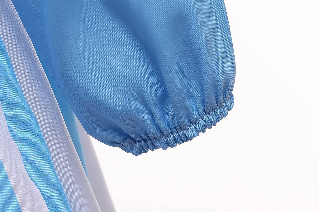 Robe Fille Pamabibi à Col Claudine – Manches Longues, Motif Imprimé, Style Original