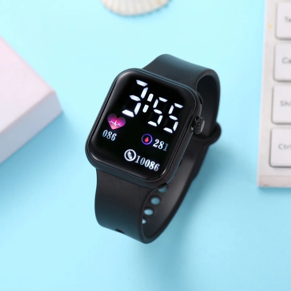 Montre LED Électronique Carrée - Design Mode Étanche Extérieur