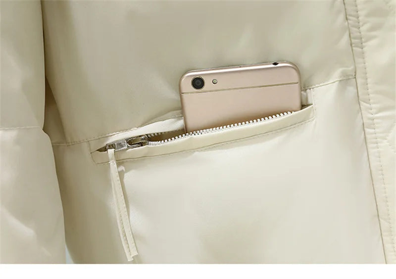 Manteau d'Hiver Femme Matelassé 2025 - Parka Courte Col Montant Chaud