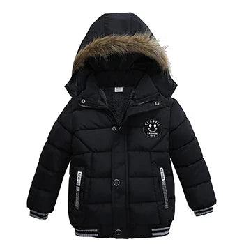 Veste Enfant Col Fourrure - Manteau Hiver Chaud à Capuche 2-6 Ans