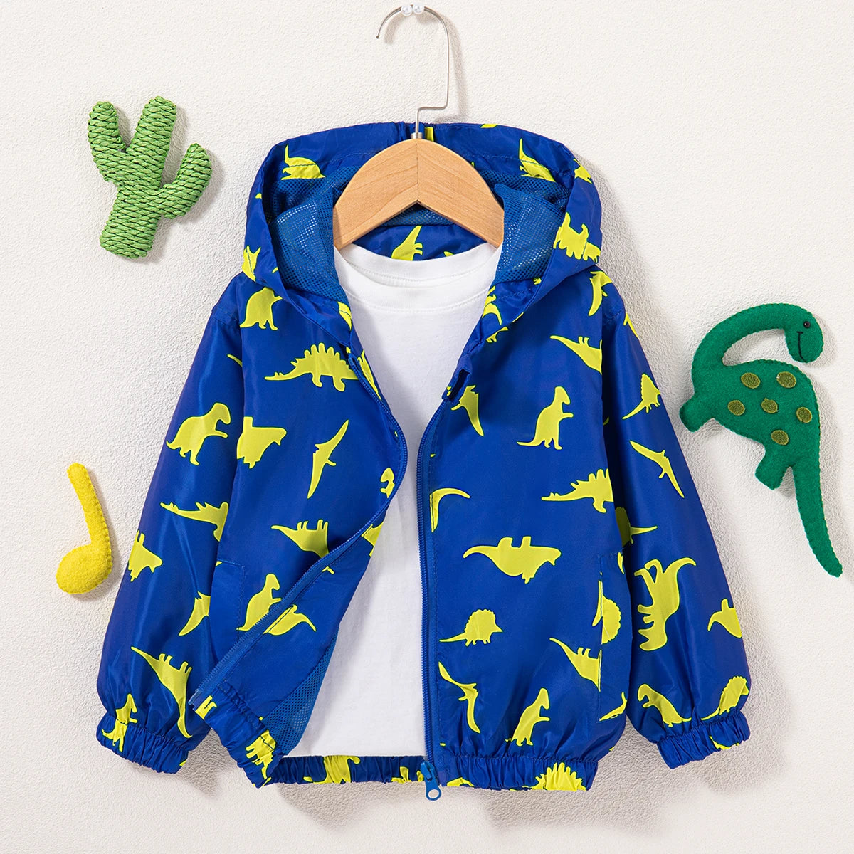 Veste Enfant Dinosaure - Manteau Sport à Capuche Automne